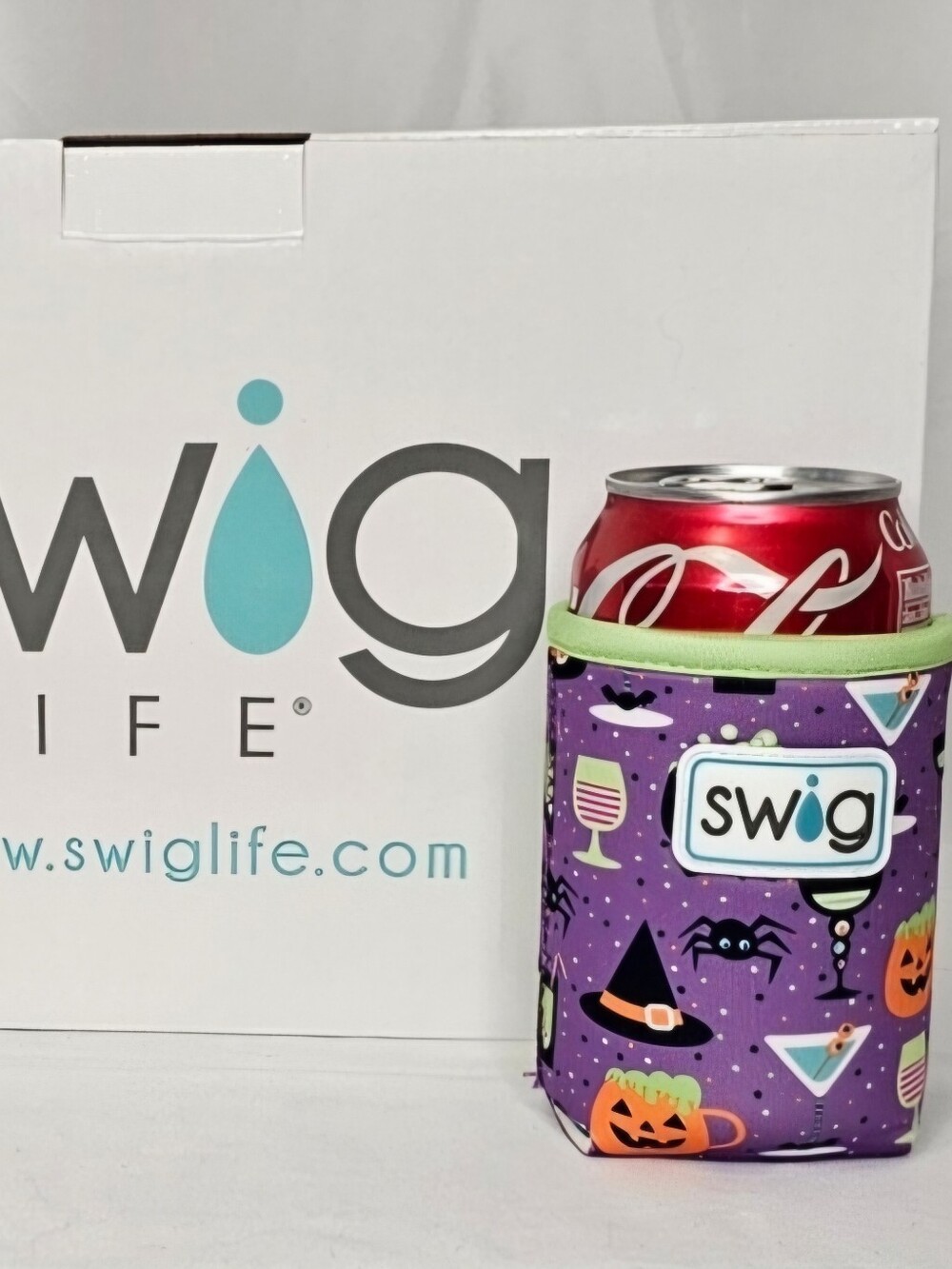 Swig Life Purple Halloween Can Cooler Koozie